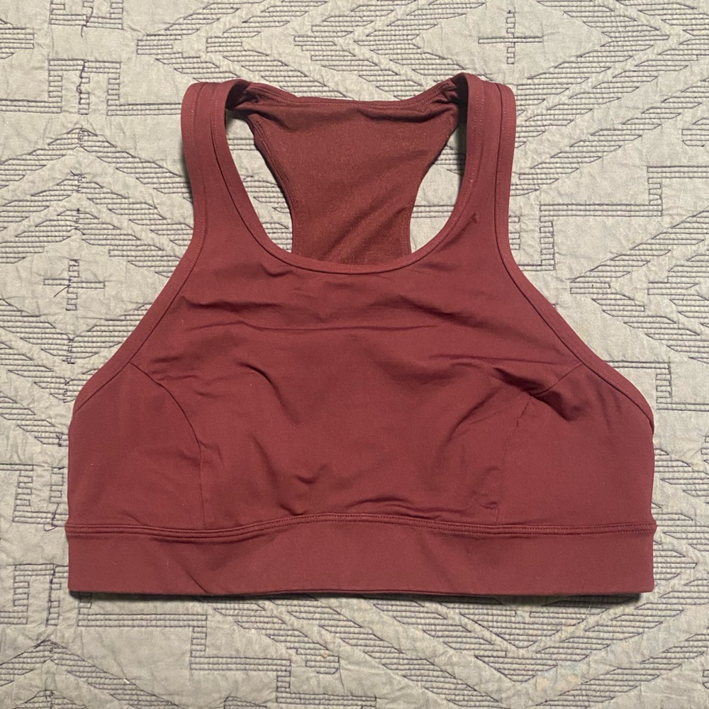 Lululemon size 8 High Neck Sports Bra - Deep Purple/Red